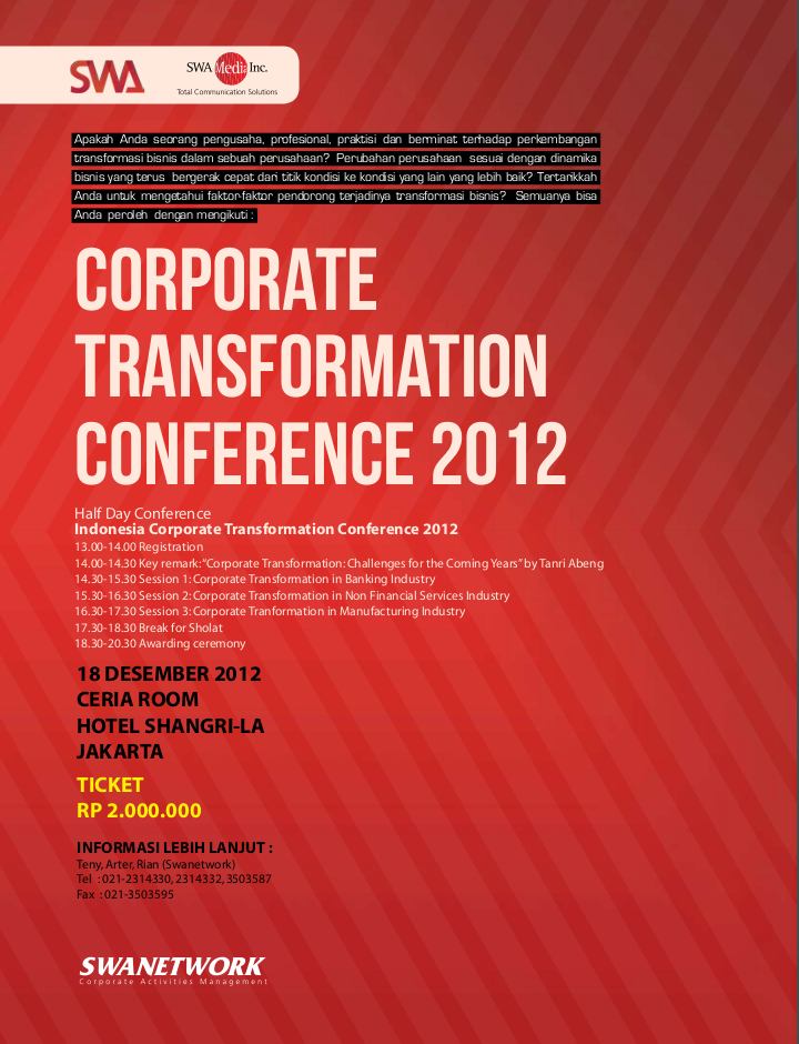 Indonesia Corporate Transformation Conference 2012