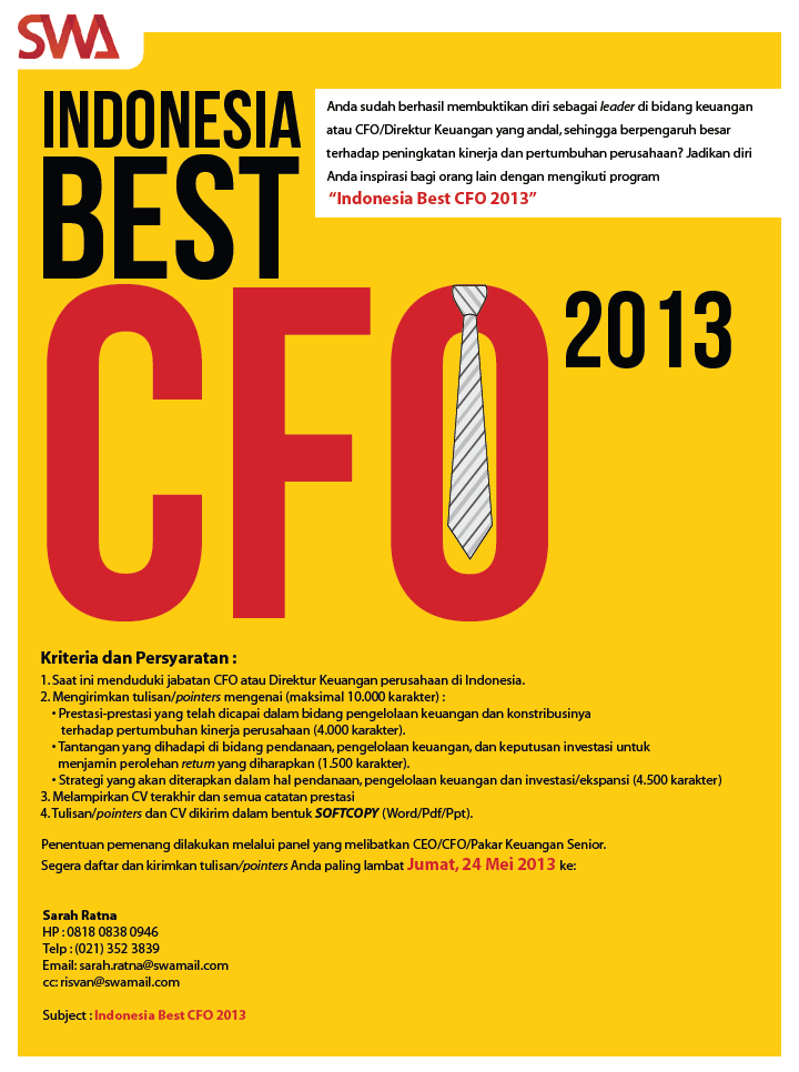 INDONESIA BEST CFO 2013