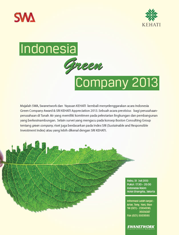 Indonesia Green Company Award & SRI KEHATI Appreciation 2013