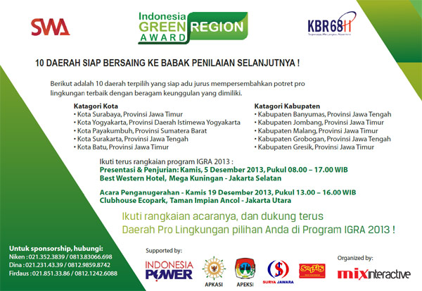 Indonesia Green Region Award (IGRA) 2013