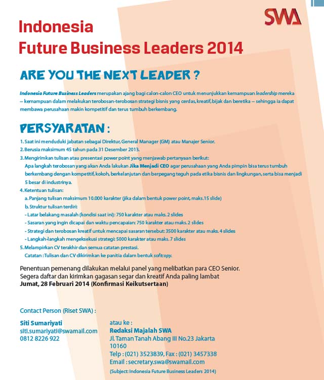 Indonesia Future Business Leaders 2014