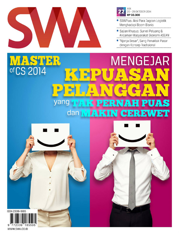 Master of CS 2014: MENGEJAR KEPUASAN PELANGGAN YANG TAK PERNAH PUAS DAN MAKIN CEREWET (SWA Edisi 22/2014)