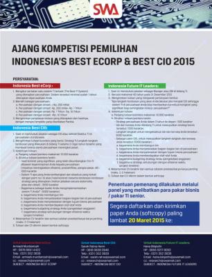Ajang Kompetisi Pemilihan Indonesia's Best ECorp & Best CIO 2015