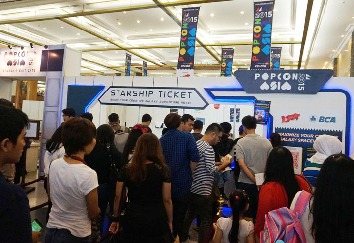 POPCON ASIA 2015, festival pop culture tahunan terbesar di Asia yang digelar 7-9 Agustus 2015 ramai pengunjung setiap harinya