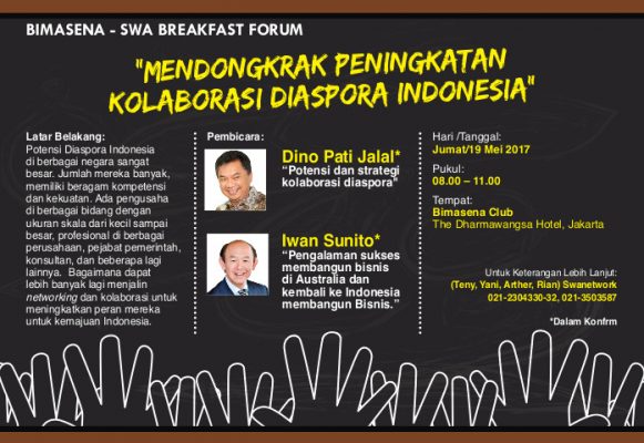 Bimasena-SWA -Mendongkrak Peningkatan Kolaborasi Diaspora Indonesia