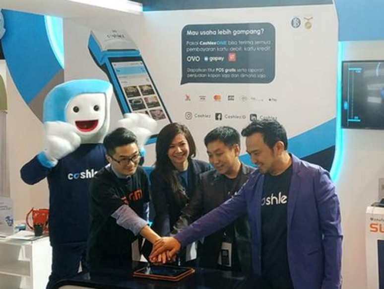 Peluncurkan aplikasi CashlesOne di Jakarta Convention Center, Jakarta Selatan, Senin 23 September 2019