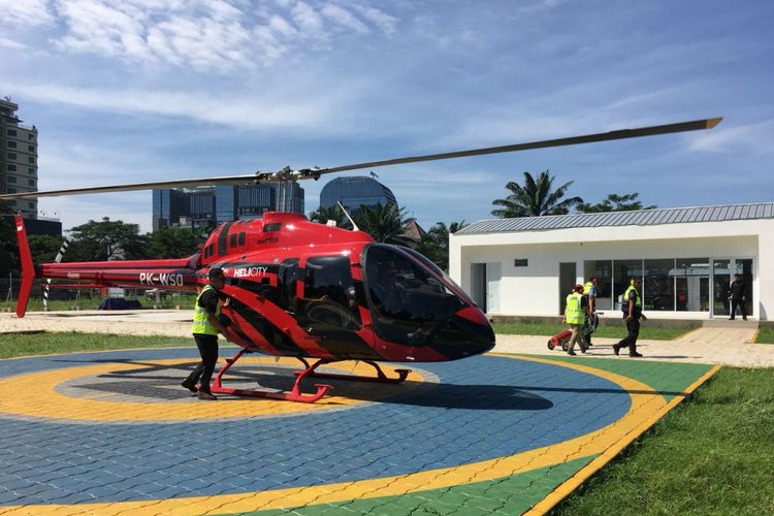 Salah satu armada helikopter dari Helicity, Whiteky Aviation tahun 2018 (Whitesky Aviation)