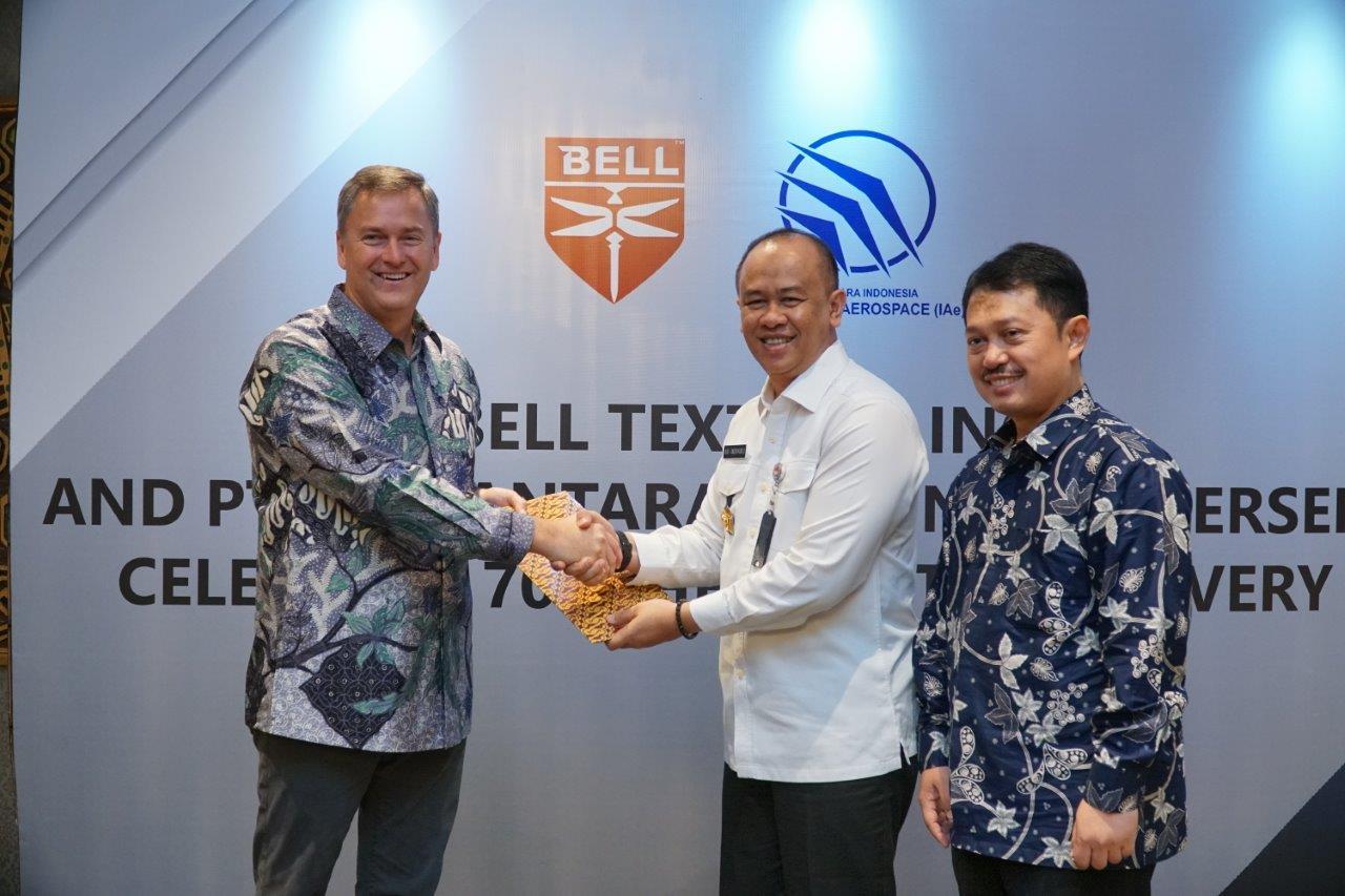 Bell dan Dirgantara Indonesia Rayakan Pengiriman Pesawat ke-70