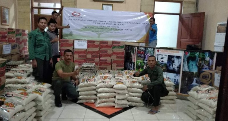 Donasi Perhutani untuk Korban Bencana Alam di Bogor