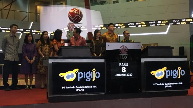 Pigijo resmi melantai di Bursa Efek Indonesia (BEI) dengan kode PGJO (Foto: iNews.id)