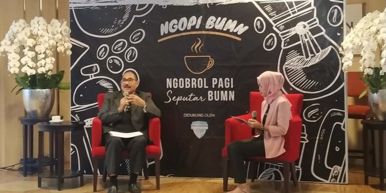 Direktur Utama HIN Iswandi Said di acara Ngopi BUMN di Kementerian BUMN, Jakarta (Foto: Liputan6.com)