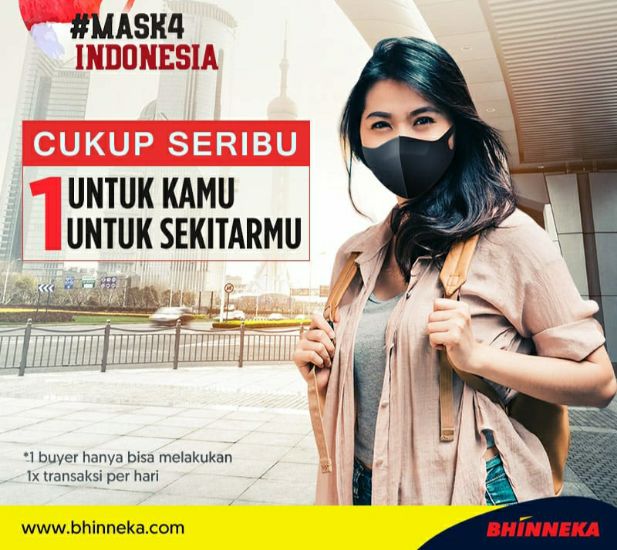 Bhinneka.Com Inisiasi Gerakan #Mask4Indonesia