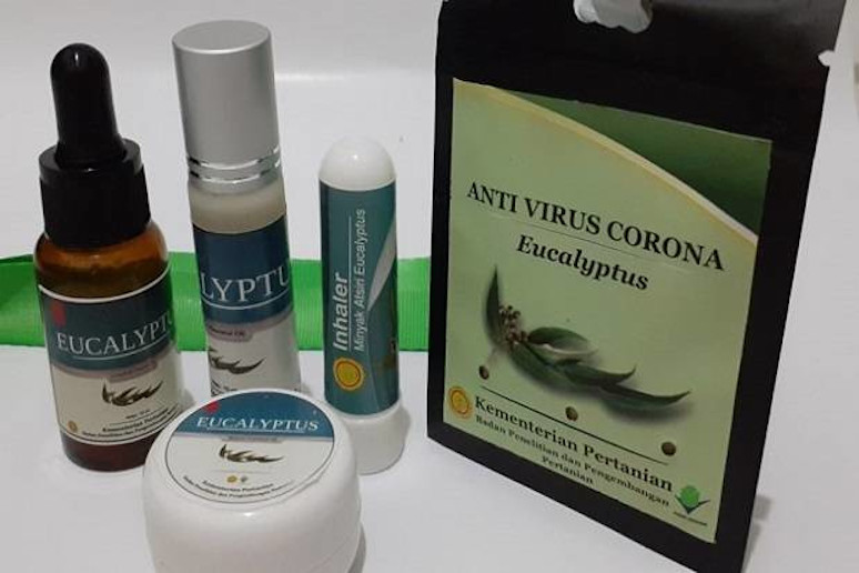 Antivirus corona berbasis eucalyptus  hasil temuan Kementan yang siap di produsk massal (Foto: Kementan)