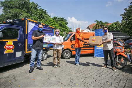 Donasi TOP 1 Indonesia untuk Perusahaan Logistik yang Salurkan Bantuan Covid-19