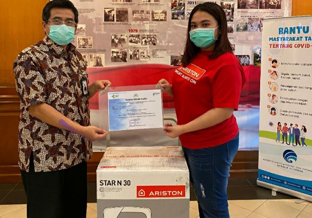 Ariston Donasi 150 Water Heater ke RS Rujukan Covid-19 di Jakarta