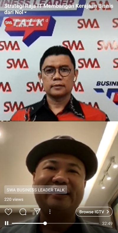 IG Live - SWA Business Leader Talk: Strategi Raja IT Bangun Kerajaan Bisnis dari Nol