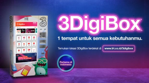 Mesin 3DigiBox dari 3 Indonesia Hindari Kontak Fisik Selama Pandemi