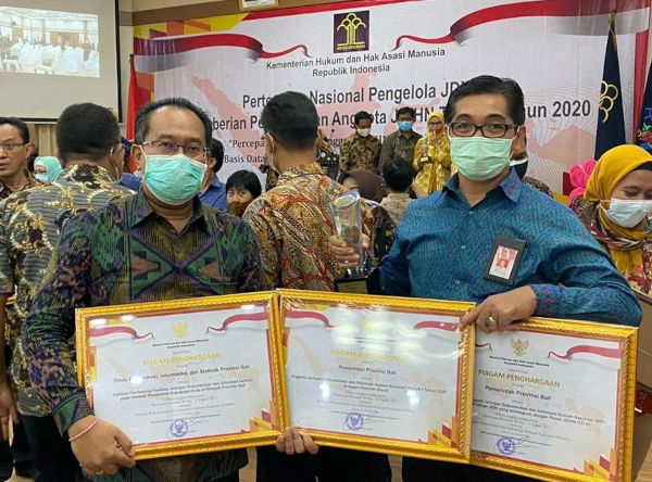 Pemprov Bali Raih Tiga Penghargaan JDIH Kementerian Hukum dan HAM