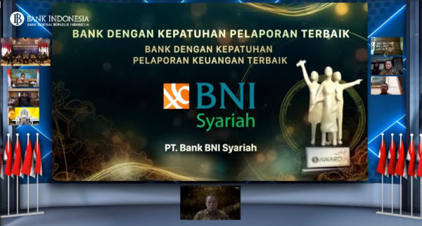 BNI Syariah Raih Penghargaan Kepatuhan Pelaporan Keuangan Terbaik