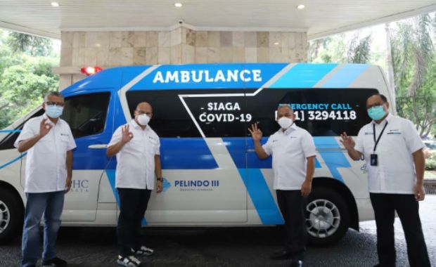 Dukung Penanganan Covid-19, Pelindo III Sumbang Ambulance