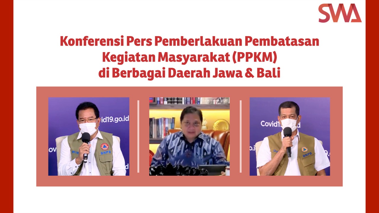 Konferensi Pers Pembatasan Kegiatan Masyarakat (PPKM) di Berbagai Daerah Jawa & Bali