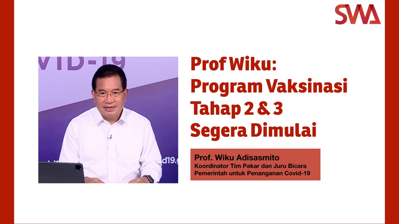 Prof Wiku: Program Vaksinasi Tahap 2 & 3 Segera Dimulai