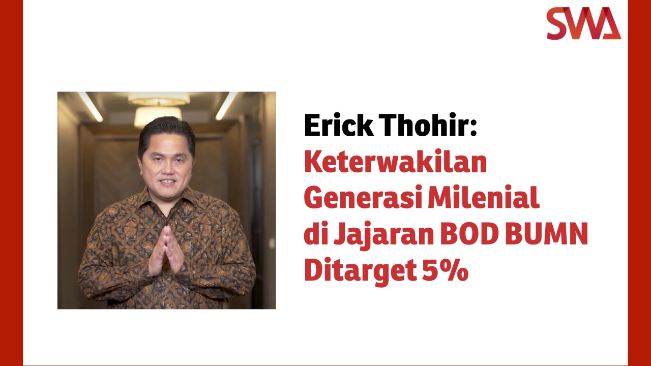 Erick Thohir: Keterwakilan Generasi Milenial di Jajaran BOD BUMN Ditarget 5%