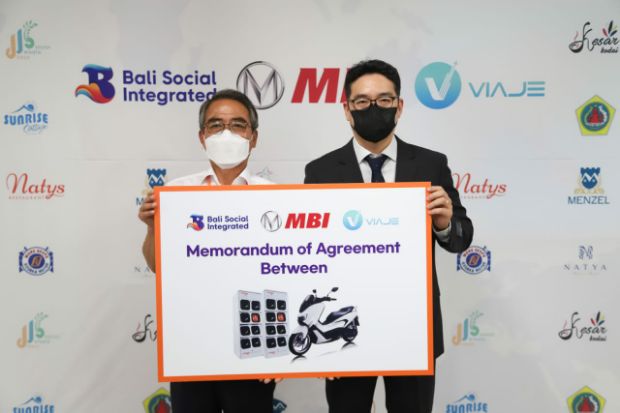 Aplikasi Viaje Indonesia Gandeng MBI Sediakan Motor Listrik di Bali