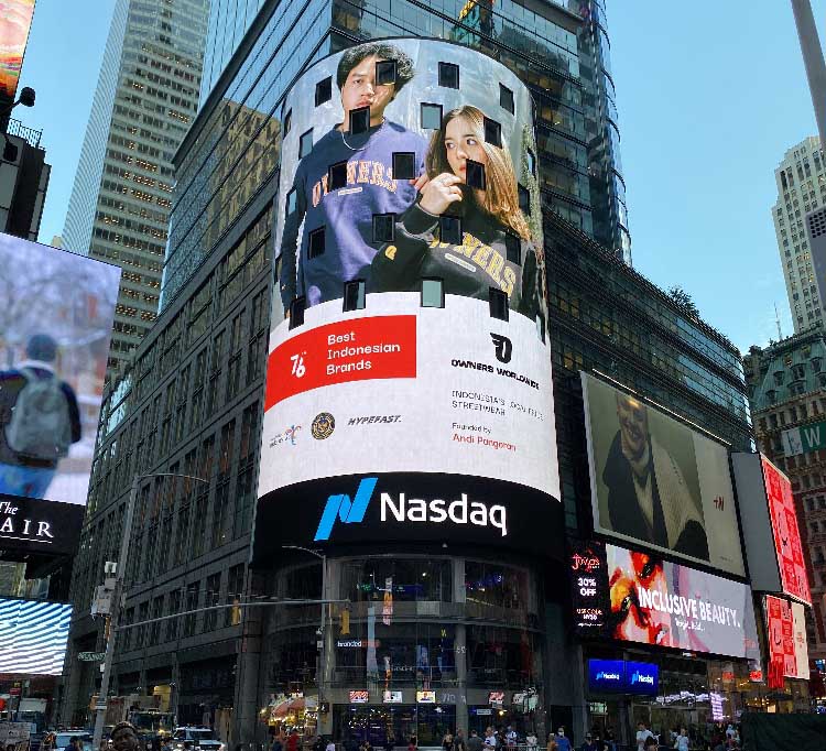 Hypefast Bawa 16 Brand Indonesia Tampil di Times Square New York