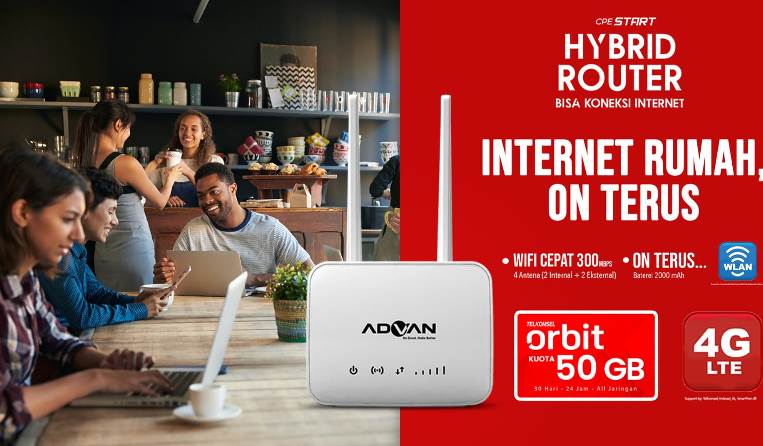 Sinergi Advan dan Telkomsel Hadirkan Orbit CPE Hybrid Router