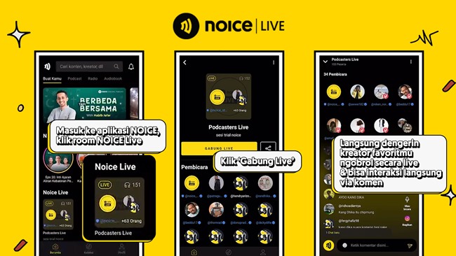 Noice Live Ajak Kreator Berinteraksi dengan Pendengar secara Real Time