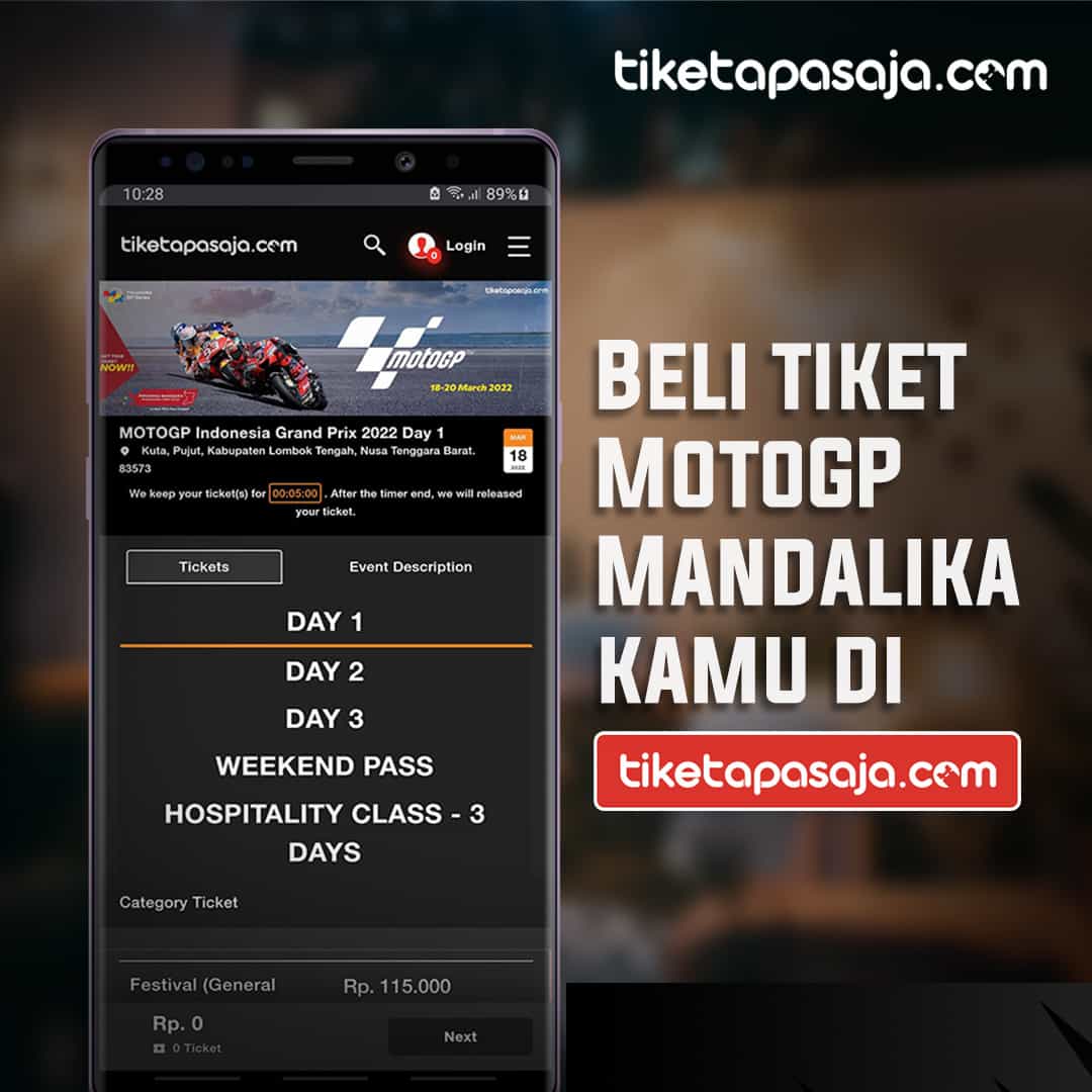 Tiket MotoGP 2022 Mandalika Berbagai Kategori di Tiketapasaja.com Terjual Habis￼