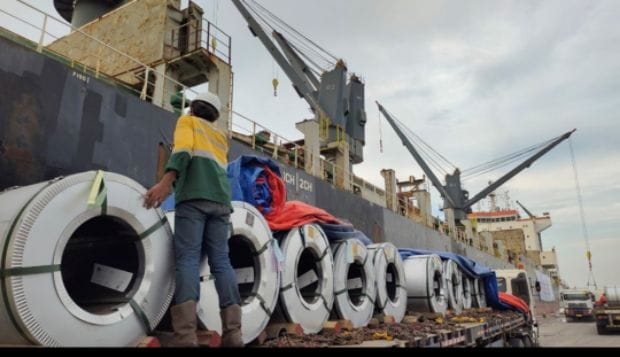 NS BlueScope Indonesia Ekspor Ribuan Ton Baja ke Amerika