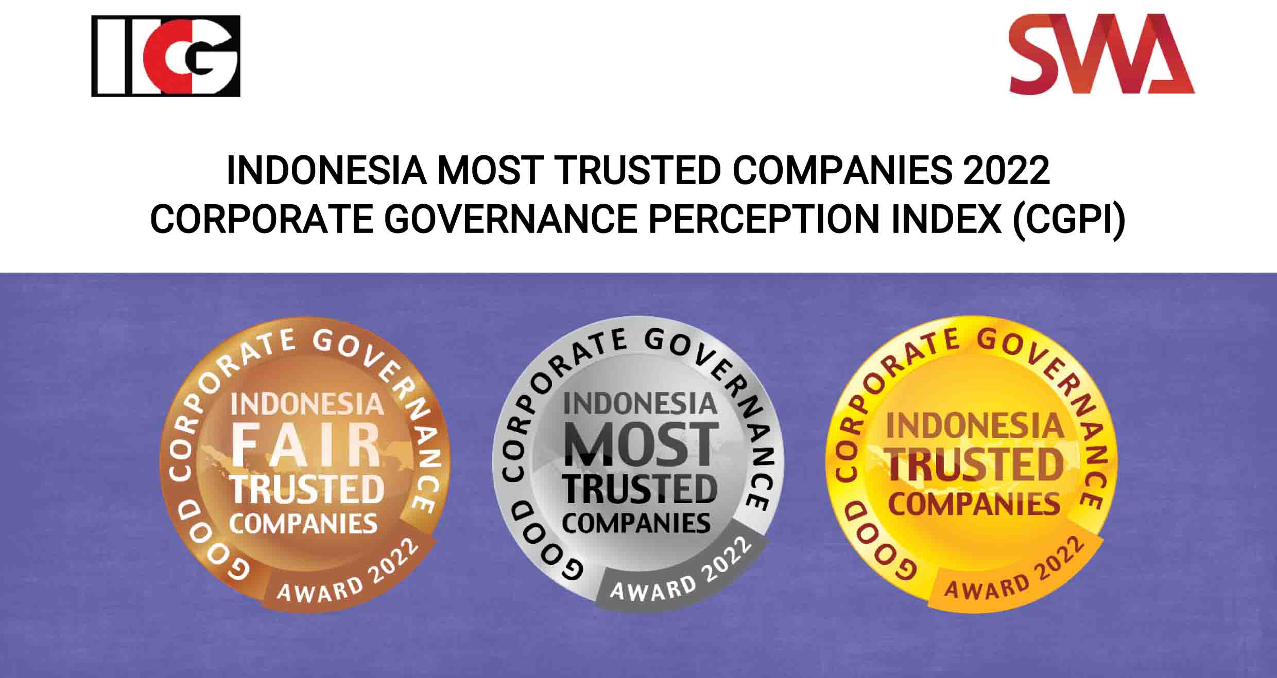 INDONESIA MOST TRUSTED COMPANIES 2022 CORPORATE GOVERNANCE PERCEPTION INDEX (CGPI)