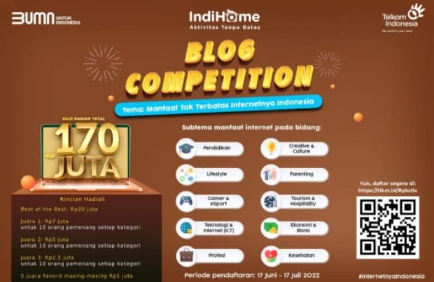 Cara IndiHome Apresiasi Blogger dengan Kompetisi Menulis