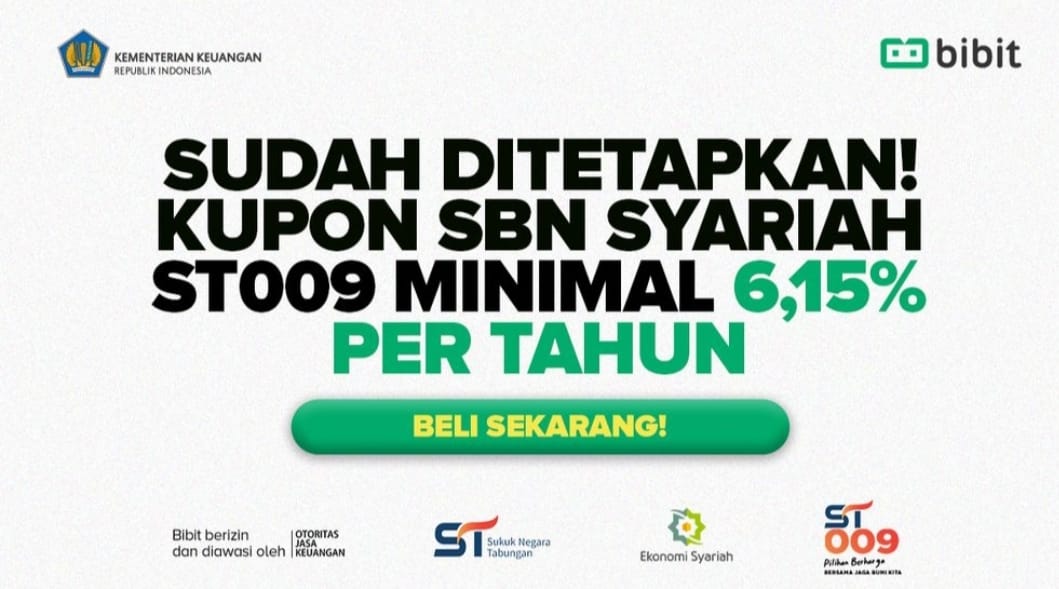 Investasi di SBN Syariah Seri ST009 dengan Kupon 6,15%