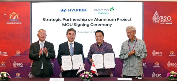 Hyundai Motor dan Adaro Bersepakat Amankan Persediaan Aluminium
