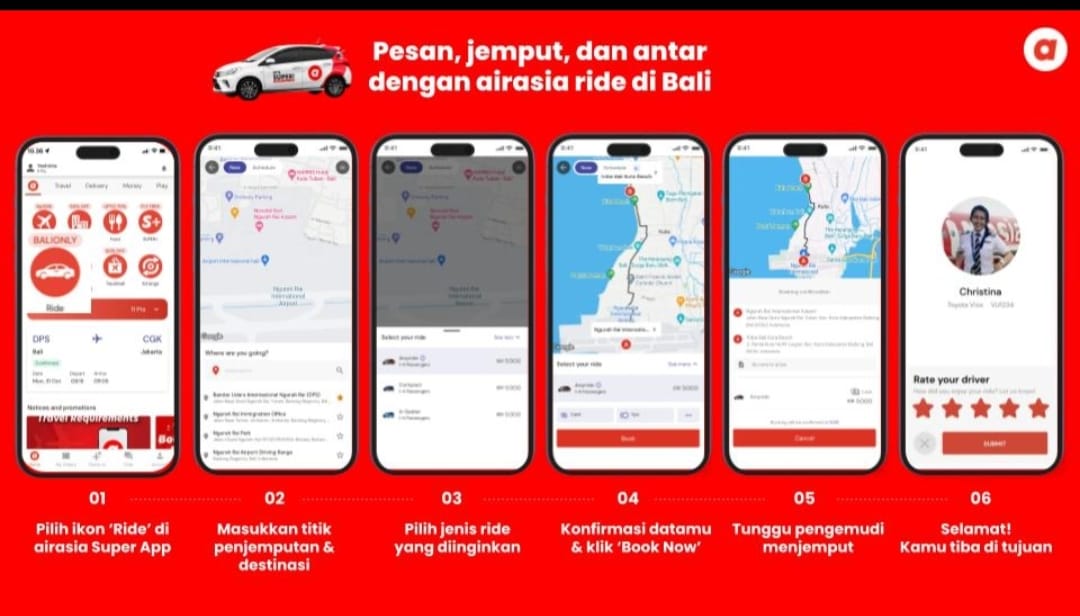 Taksi Online Airasia Ride Sudah Mengaspal di Bali
