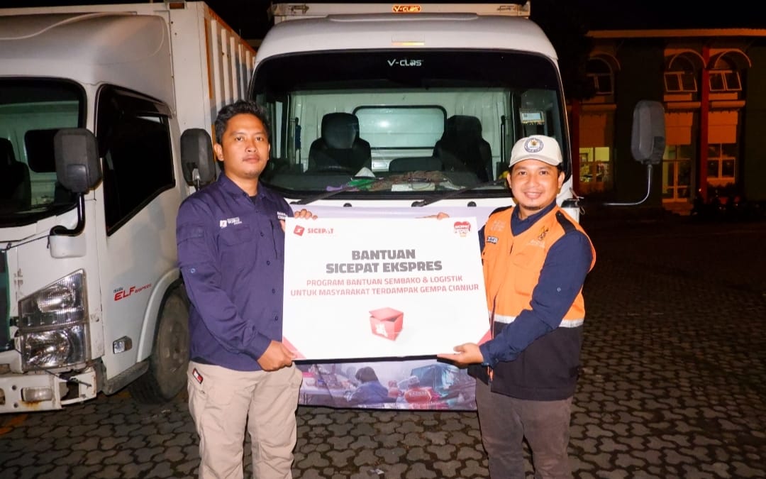 SiCepat Ekspres dan Baznas Salurkan Bantuan untuk Korban Gempa Cianjur