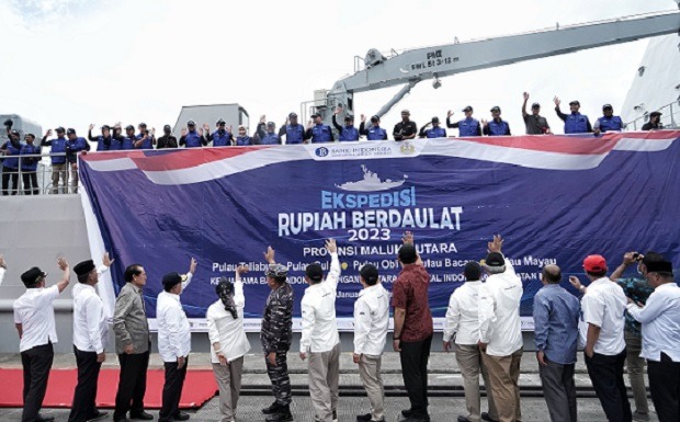 BI dan TNI AL Berangkatkan Kapal Perang Edarkan Uang Layak di Daerah 3T