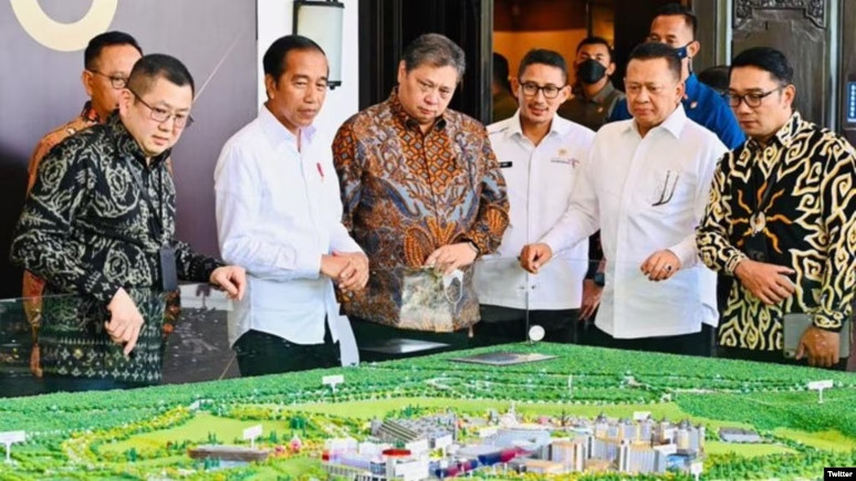Presiden Jokowi meresmikan Kawasan Ekonomi Khusus Lido di Bogor, 31 Maret 2023. (Twitter/@jokowi)