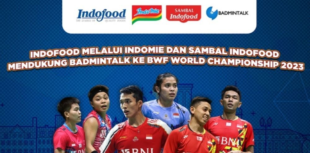 Indomie dan Sambal Indofood Dukung Badmintalk ke BWF World Championships
