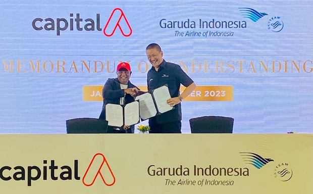 Capital A dan Garuda Indonesia Kerja Sama Perluasan Berbagai Lini Usaha