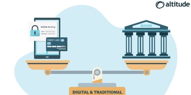 Ilustrasi: Traditional vs Digital Banking Systems (Source: Altitude).