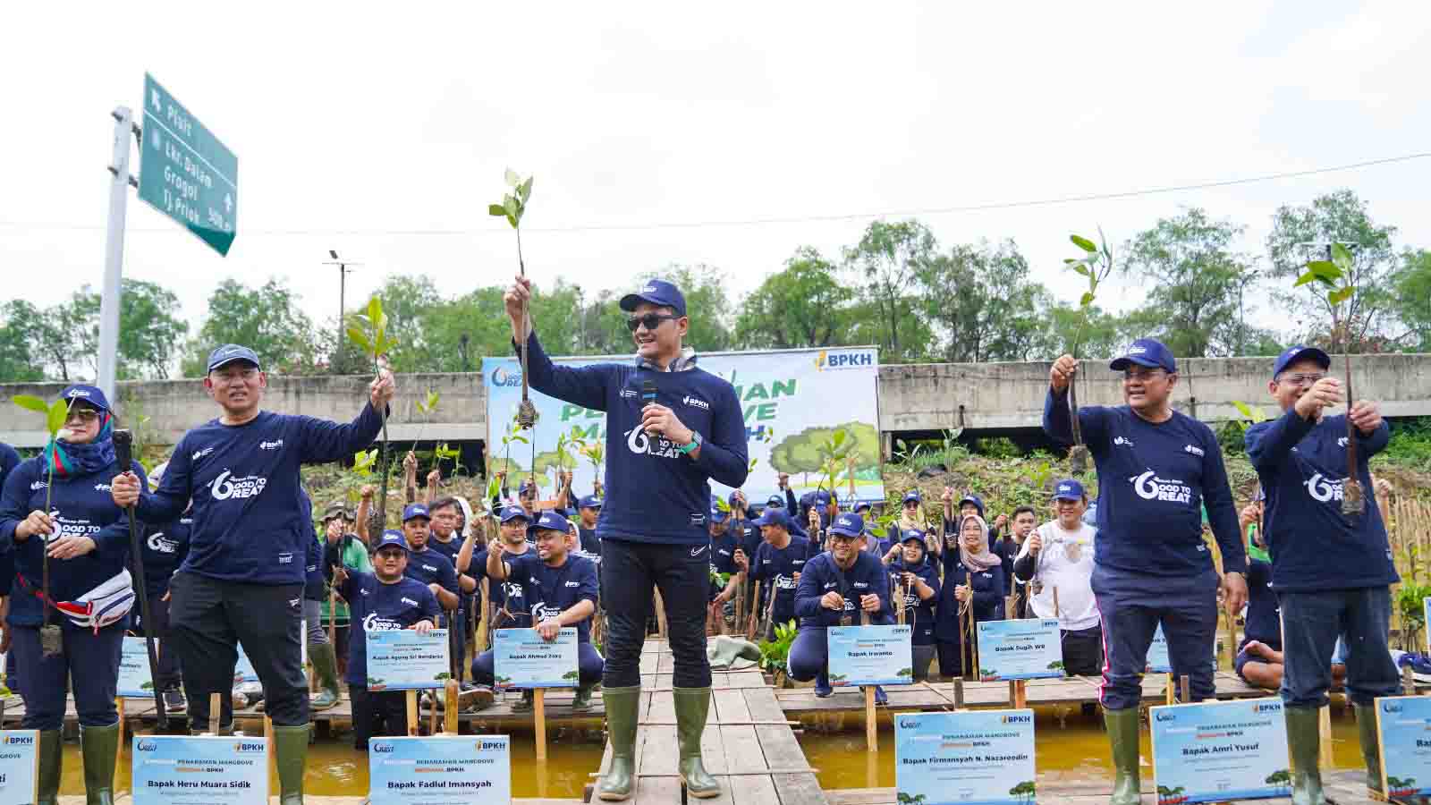 Kontribusi Atasi Perubahan Iklim, BPKH Tanam Ratusan Mangrove di Pesisir